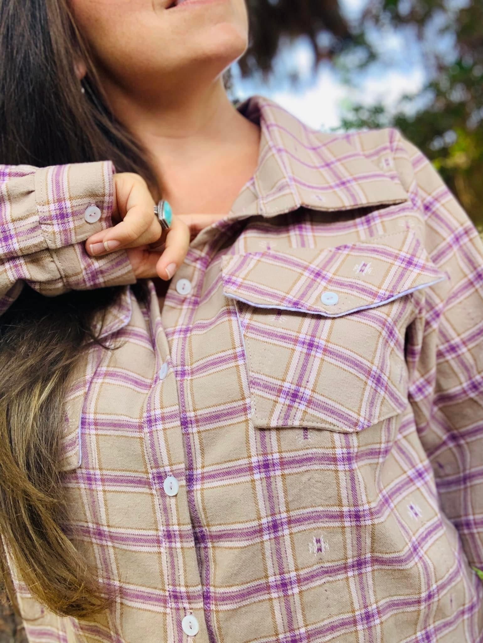 Orchid - Desert Dobby, Woven Cotton Flannel - Boho Fabrics