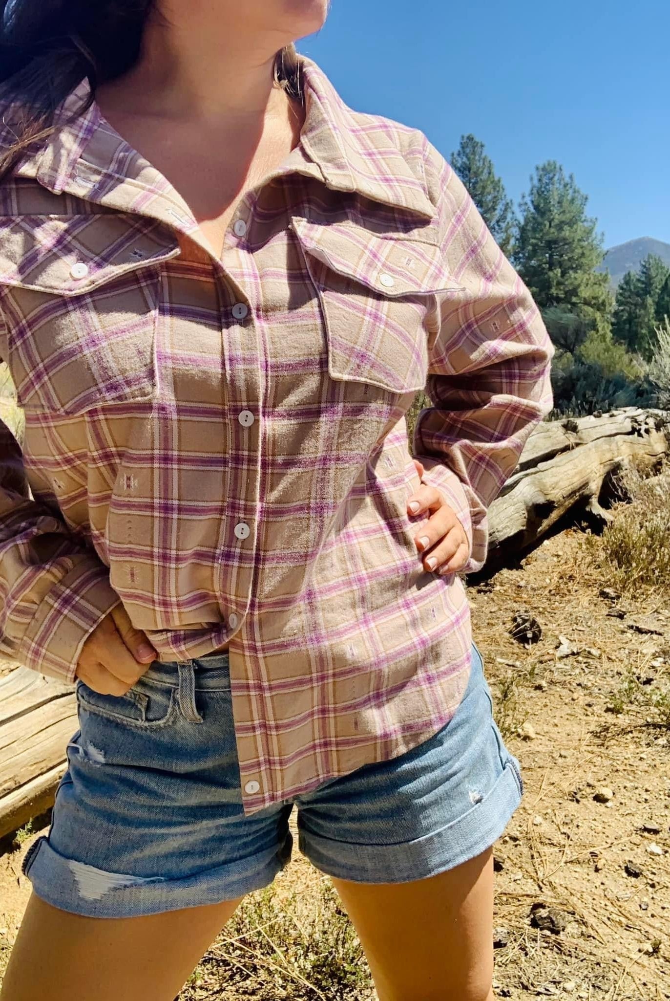 Orchid - Desert Dobby, Woven Cotton Flannel - Boho Fabrics