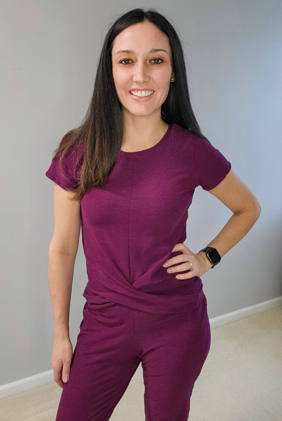 Orchid Space Dye, Heathered Athletic Knit Fabric - Boho Fabrics - Athletic Knit Fabric