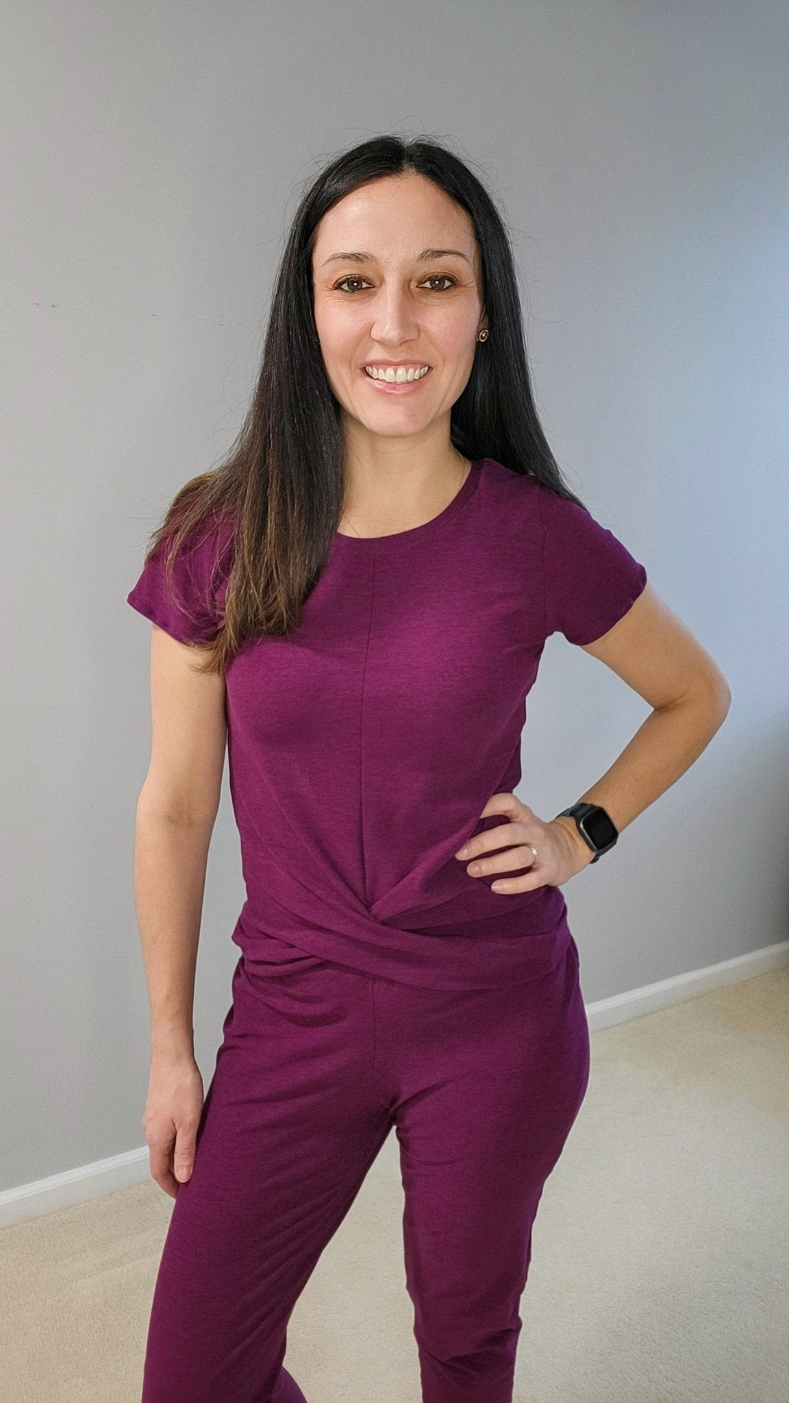 Orchid Space Dye, Heathered Athletic Knit Fabric - Boho Fabrics - Athletic Knit Fabric