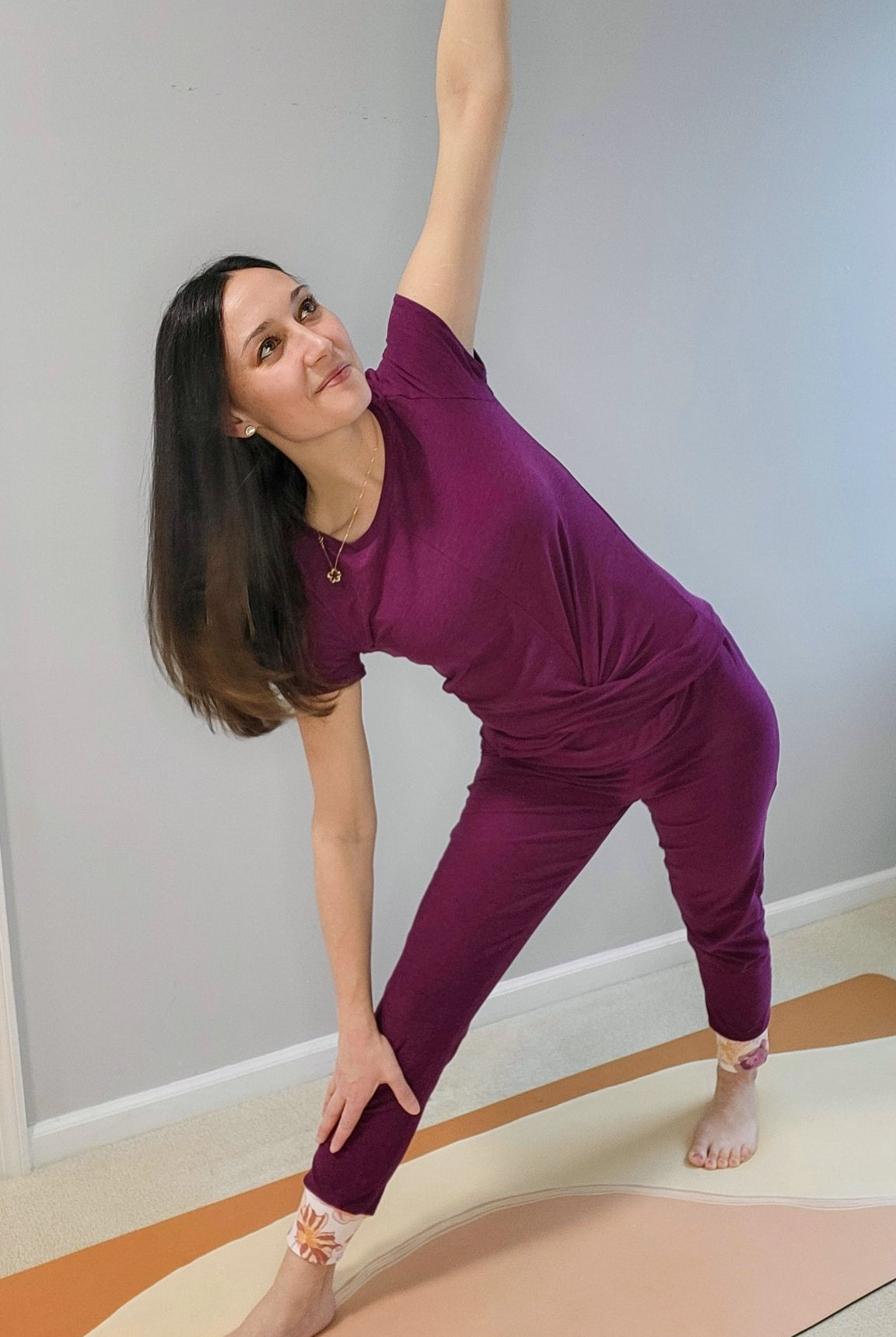 Orchid Space Dye, Heathered Athletic Knit Fabric - Boho Fabrics - Athletic Knit Fabric