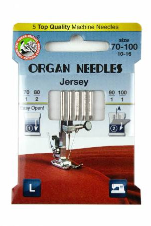 Organ Jersey Needle 5pk Assorted Sizes 70-100 - Boho Fabrics - Sewing Needles
