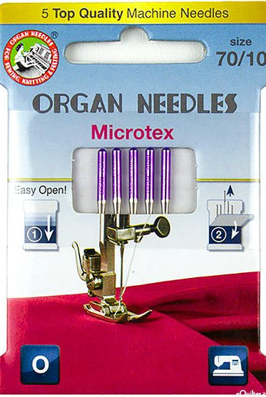 Organ Microtex Needle Size 70 - Boho Fabrics - Sewing Needles