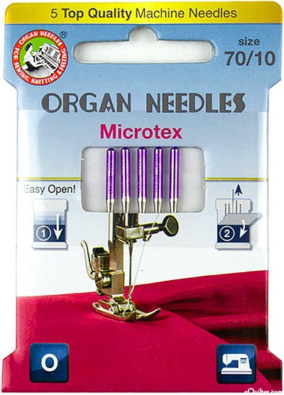Organ Microtex Needle Size 70 - Boho Fabrics - Sewing Needles
