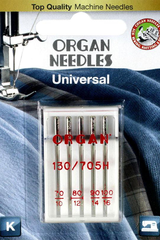 Organ Universal Needles 5pk Assorted Sizes 70-100 - Boho Fabrics - Sewing Needles
