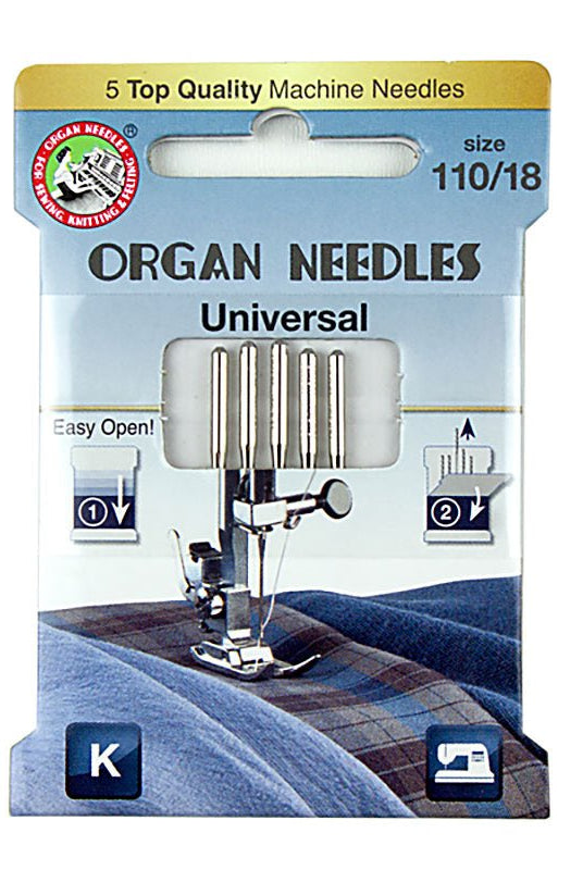Organ Universal Size 110/18 Needles 5pk - Boho Fabrics - Sewing Needles