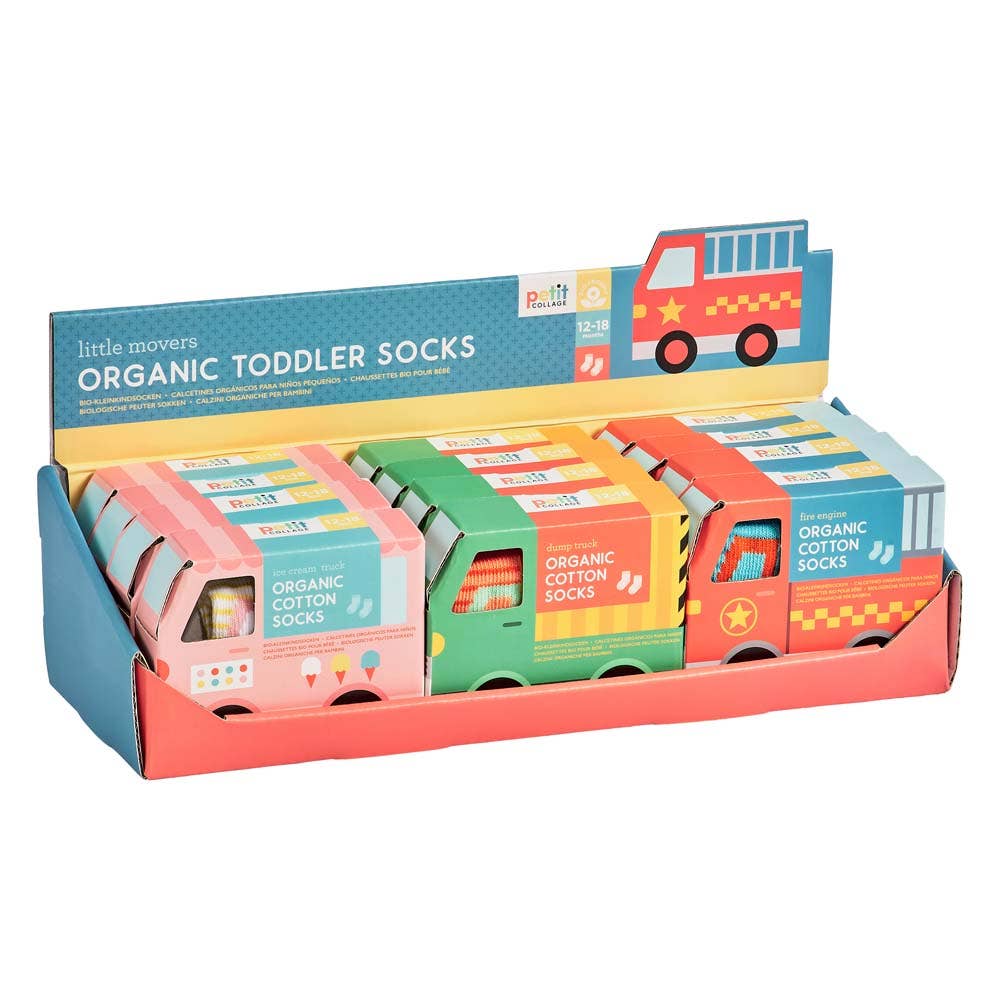 Organic Cotton Toddler Socks Trucks - Boho Fabrics - Toys
