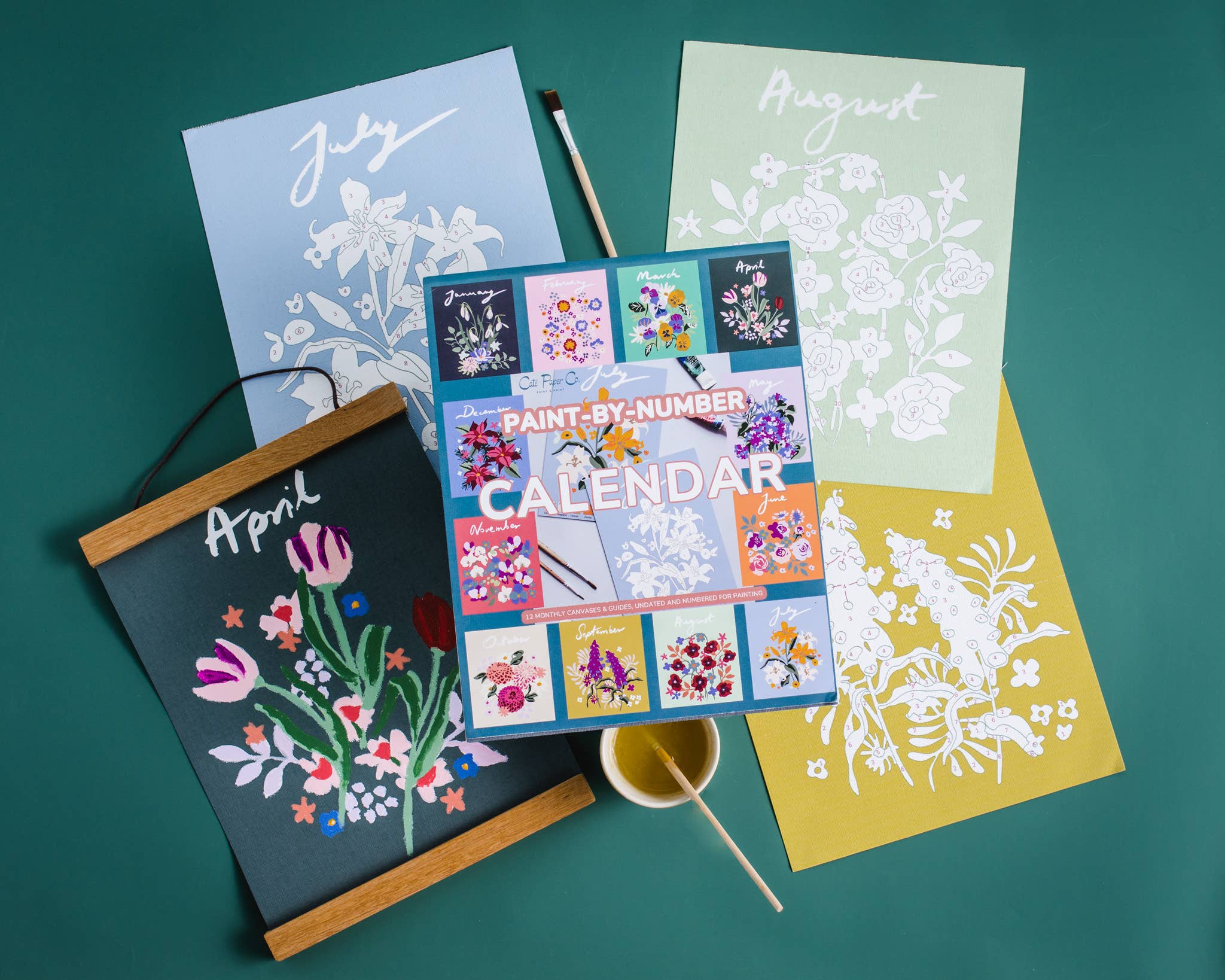 Paint - by - Number Calendar Kit - Boho Fabrics -