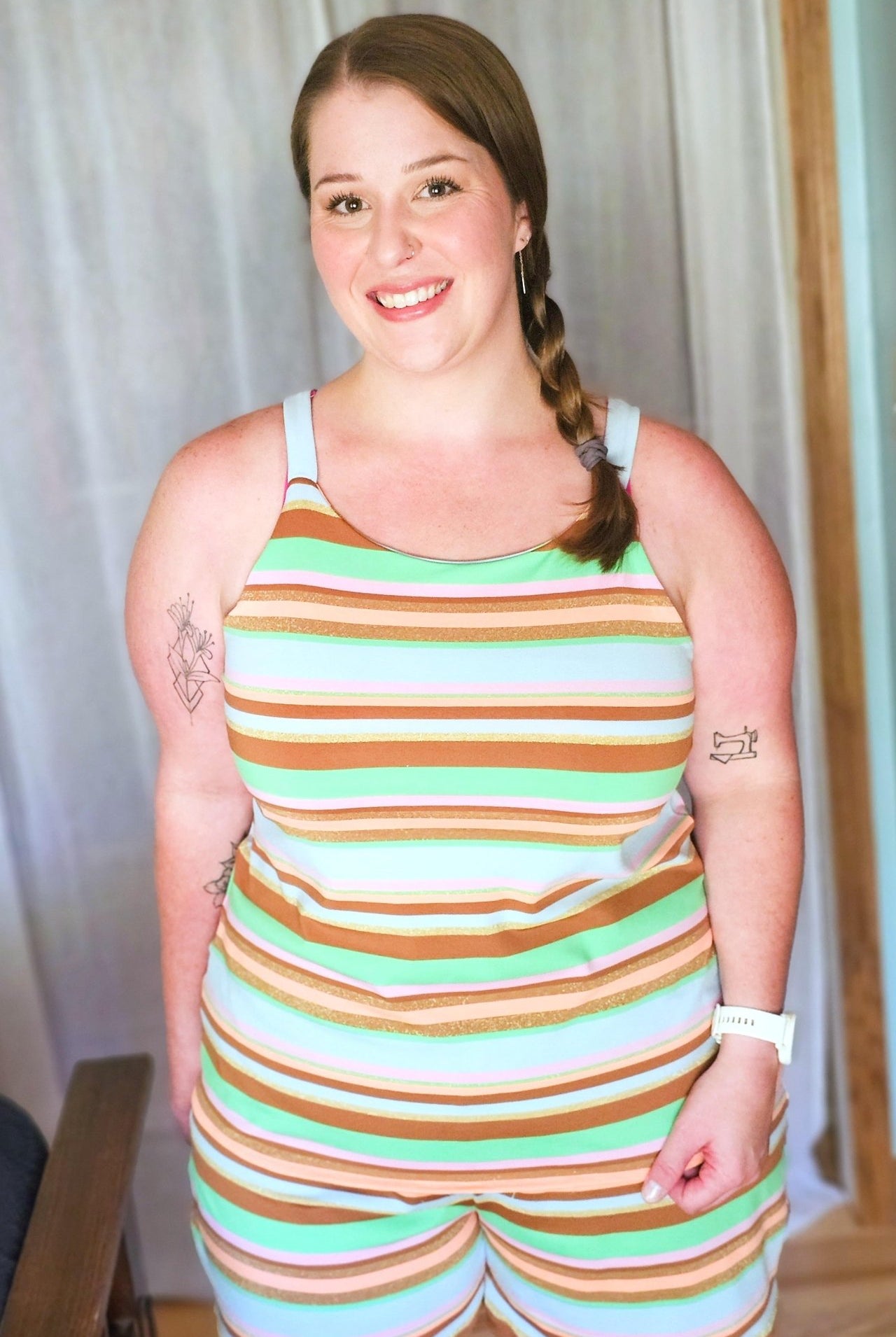 Palm Springs Stripes, Athletic Knit Fabric - Boho Fabrics - Athletic Knit Fabric