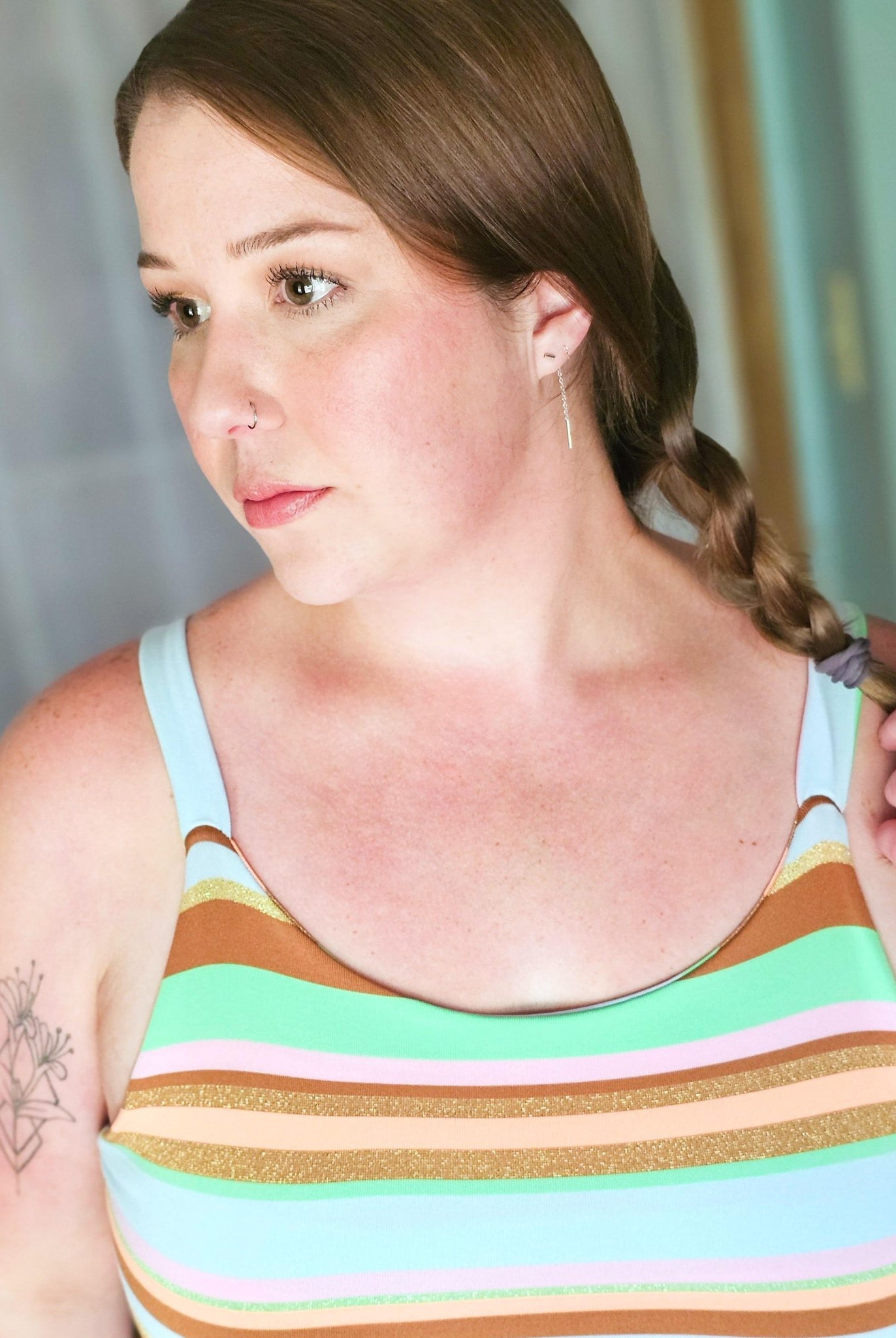 Palm Springs Stripes, Athletic Knit Fabric - Boho Fabrics - Athletic Knit Fabric