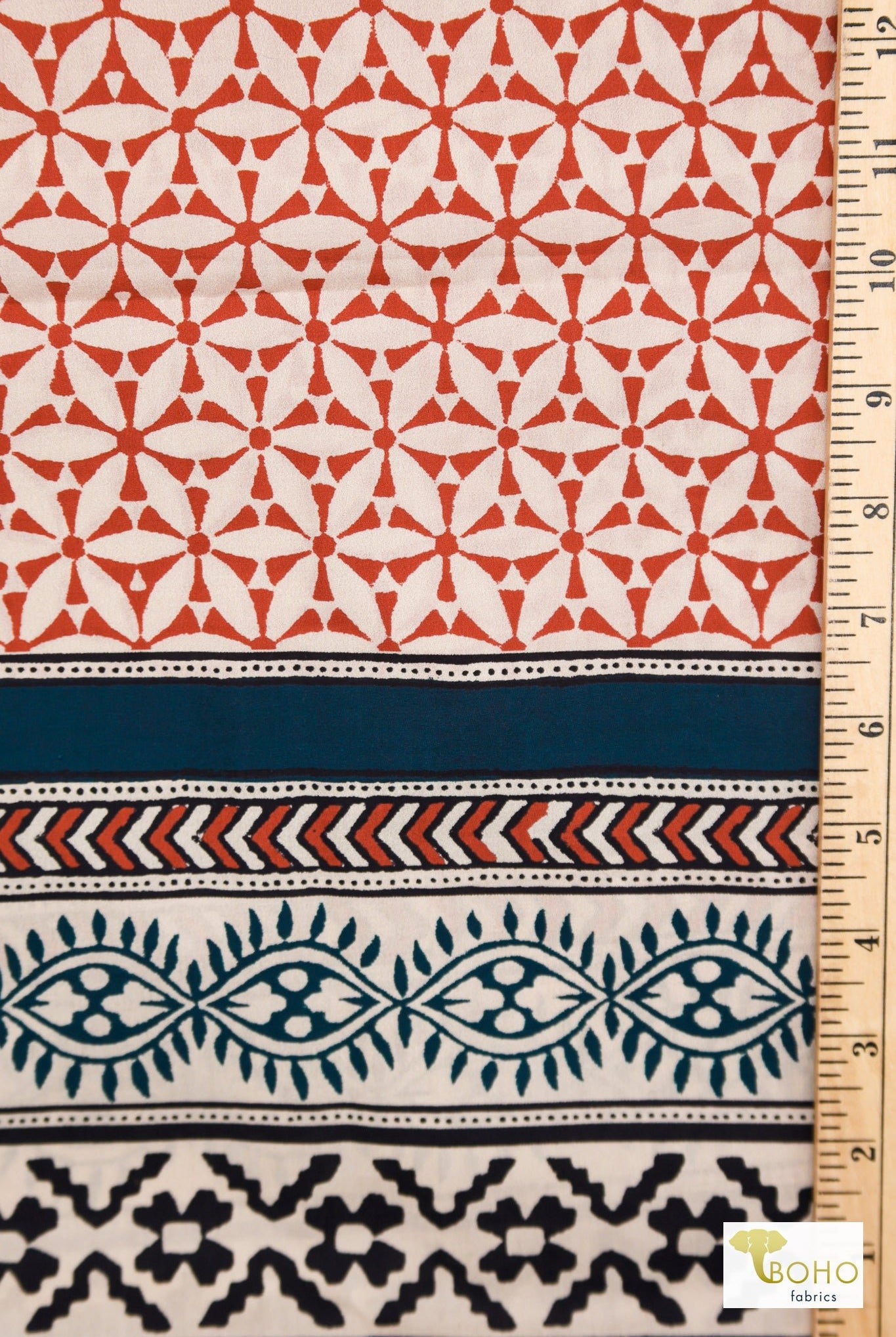 Panel Print, Cotton Sateen Woven Fabric - Boho Fabrics - Shirting, Woven