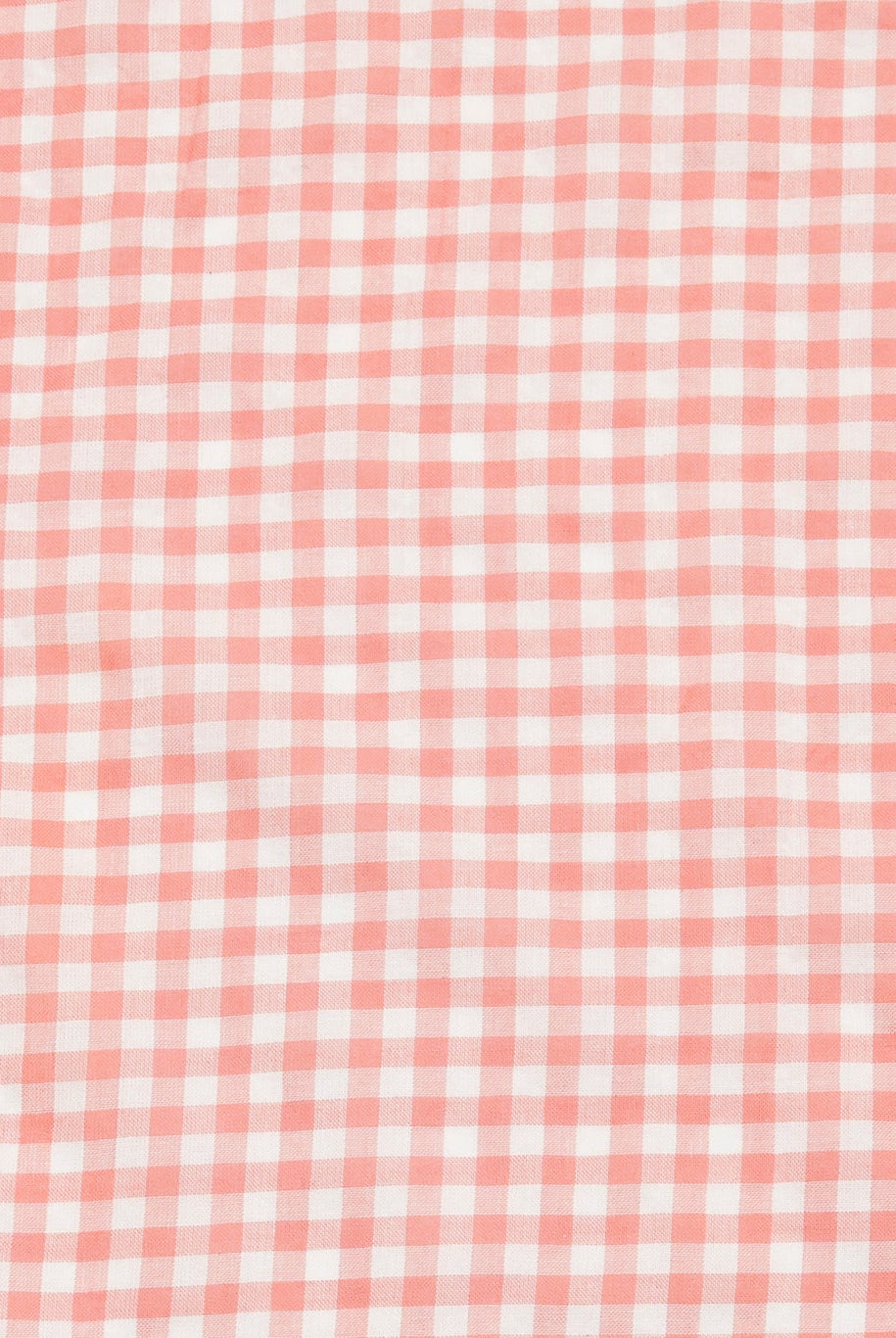 Peach and White Gingham Cotton Shirting Woven Fabric - Boho Fabrics - Woven, Fabric