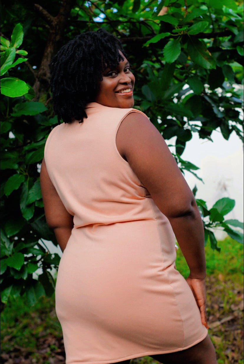 Peach. Ponte Di Roma Double Knit Fabric. PNT - 107. - Boho Fabrics - Ponte Solid, Knit Fabric