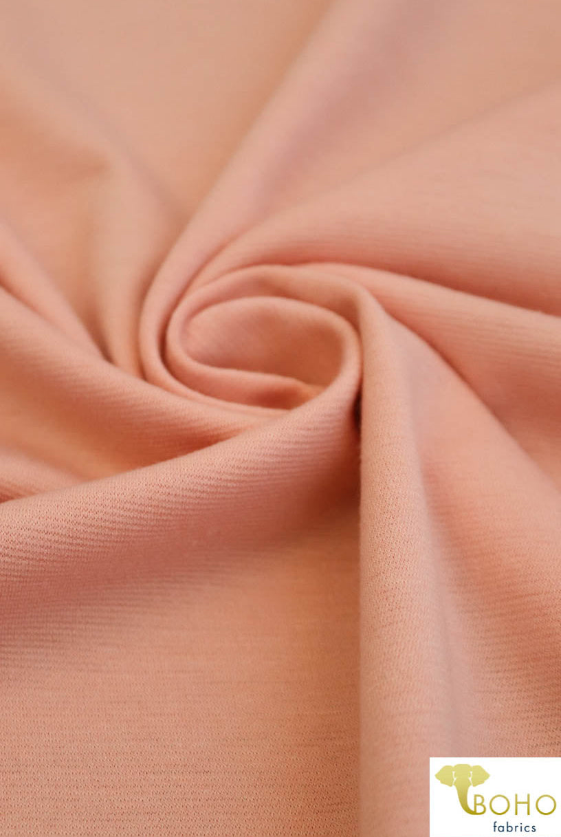 Peach. Ponte Di Roma Double Knit Fabric. PNT-107. - Boho Fabrics