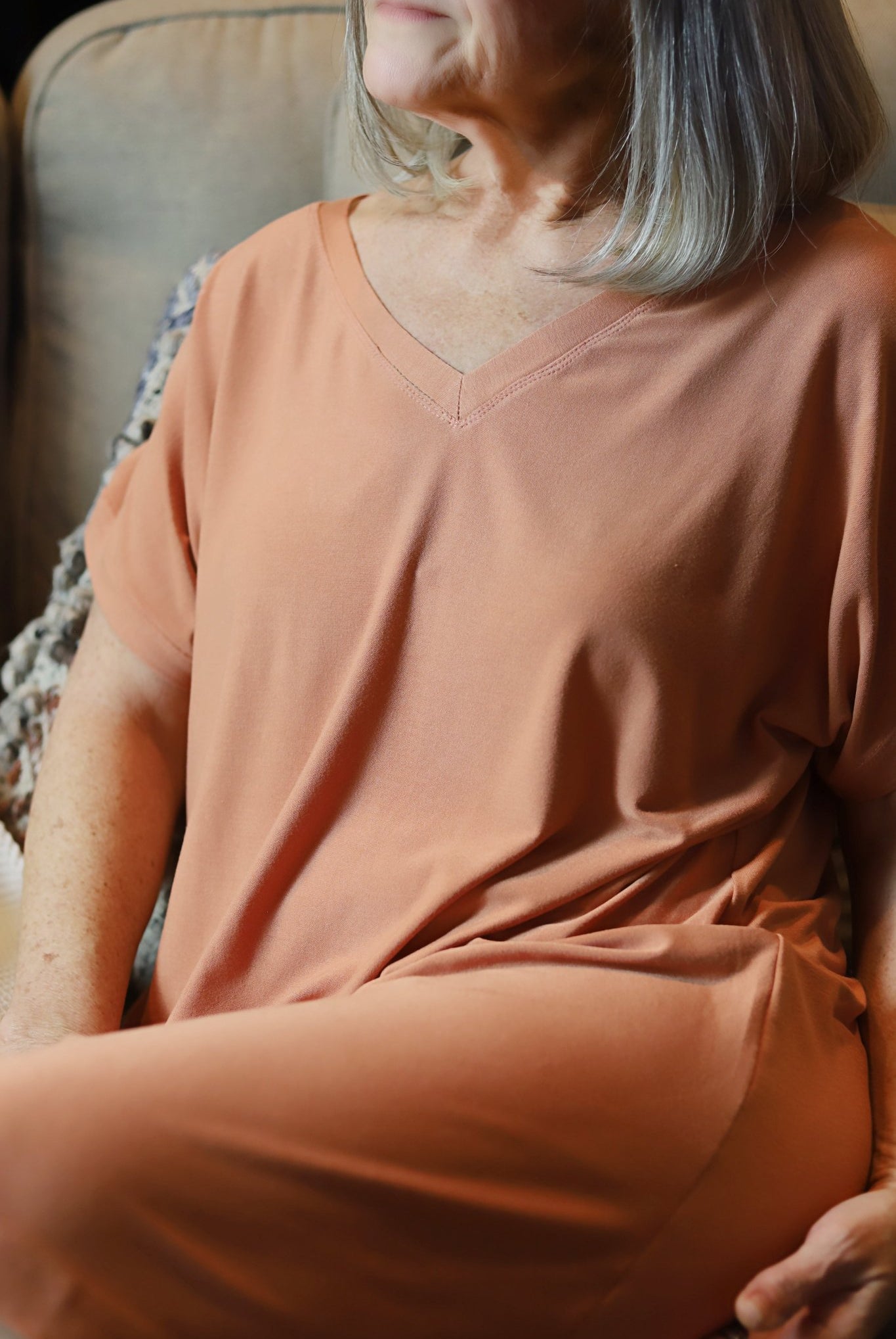 Peach, Solid Rayon Spandex Knit Fabric - Boho Fabrics - Rayon Jersey Solid, Knit Fabric