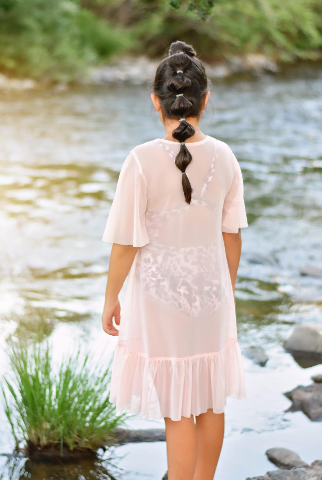 Peach, Stretch Mesh - Boho Fabrics - Stretch Mesh