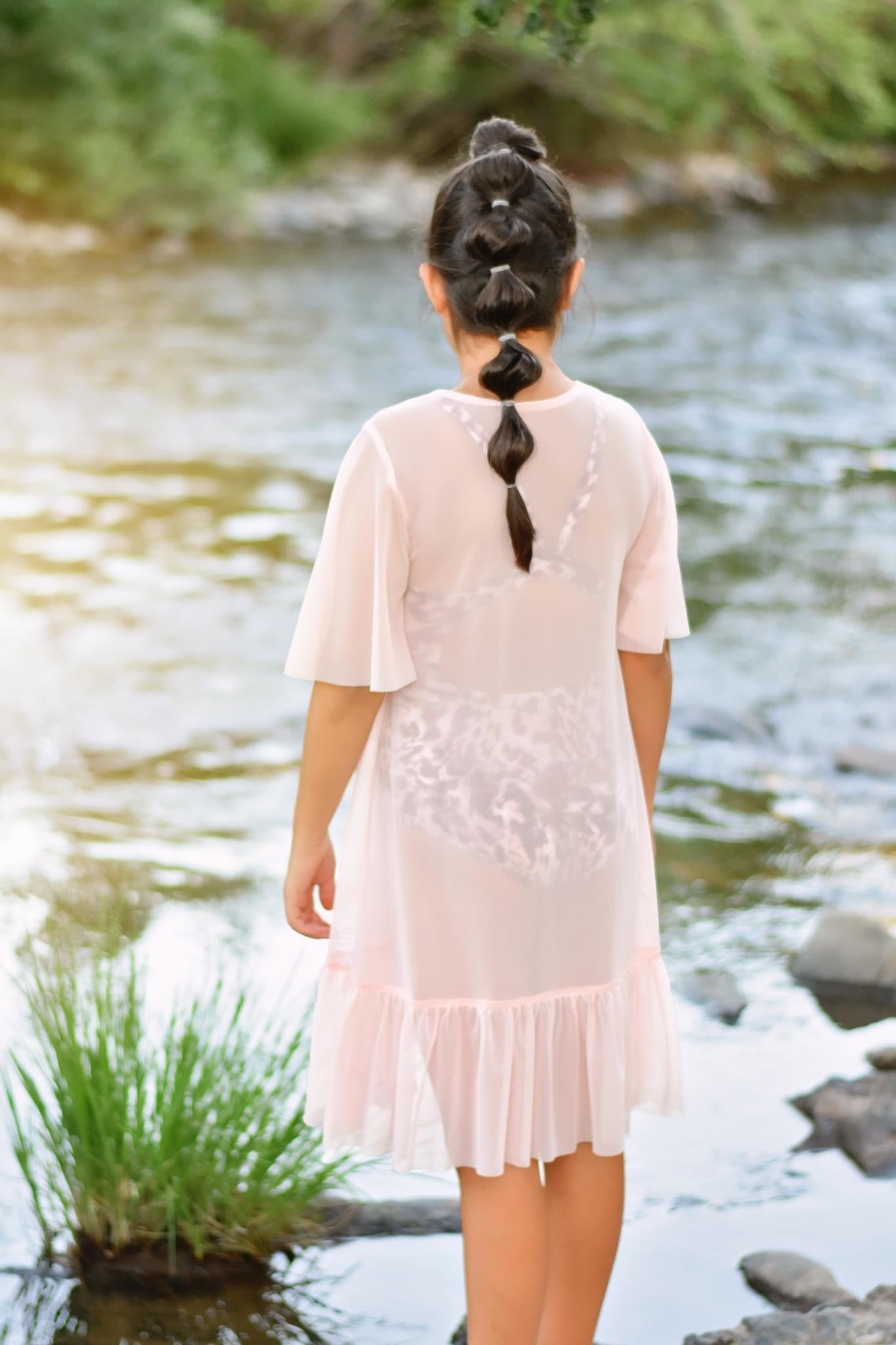 Peach, Stretch Mesh - Boho Fabrics - Stretch Mesh