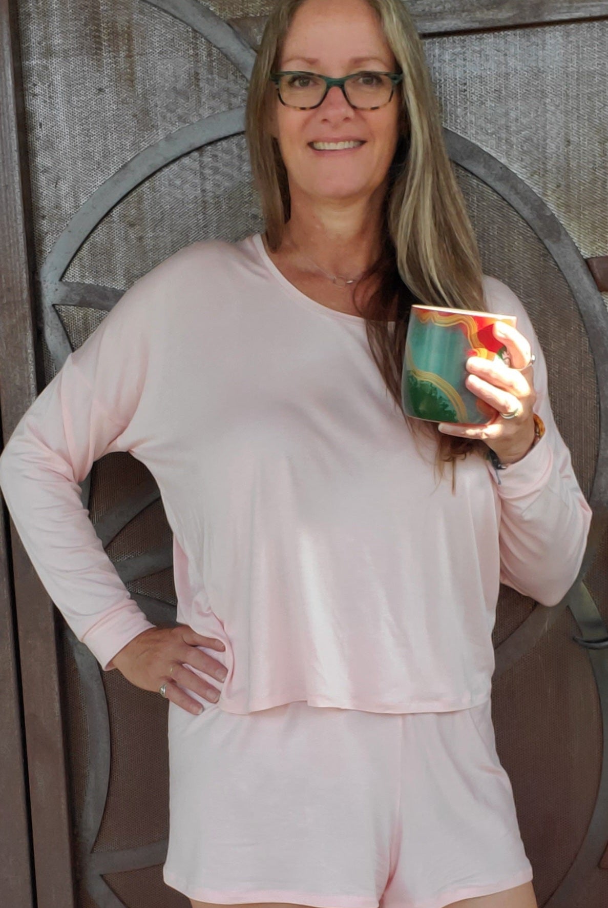 Peachy Pink, Solid Rayon Spandex Knit Fabric - Boho Fabrics - Rayon Jersey Solid, Knit Fabric