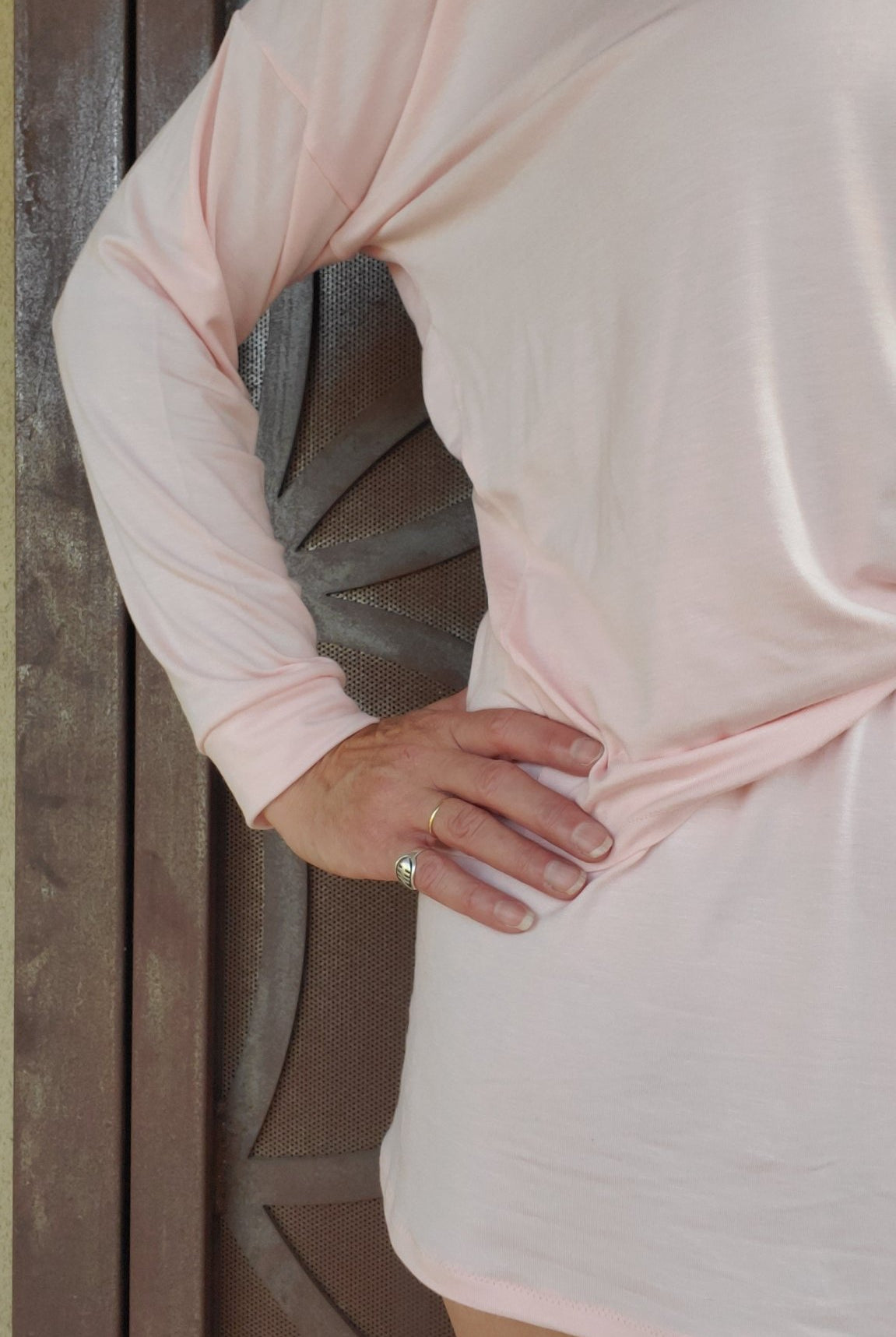 Peachy Pink, Solid Rayon Spandex Knit Fabric - Boho Fabrics - Rayon Jersey Solid, Knit Fabric