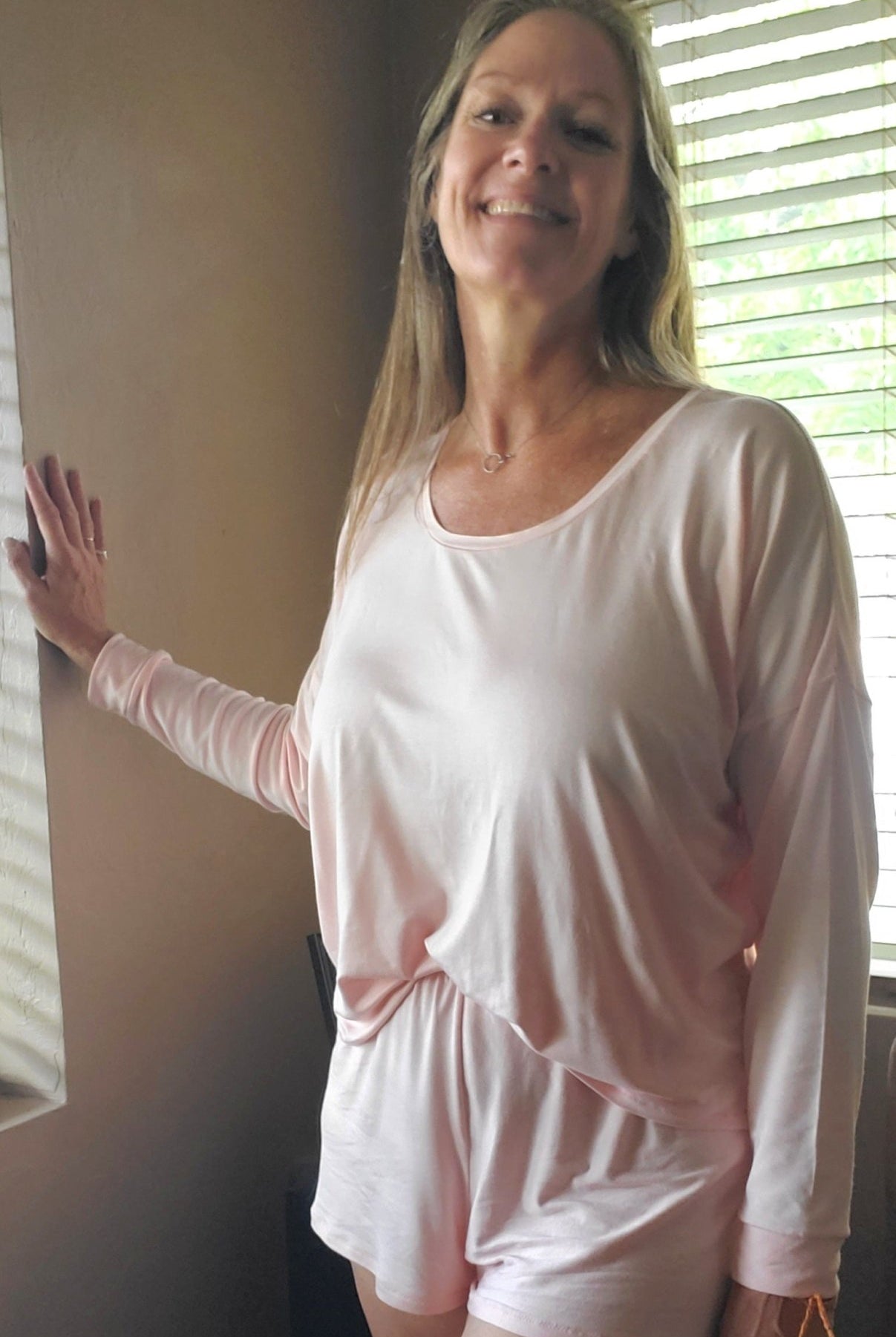 Peachy Pink, Solid Rayon Spandex Knit Fabric - Boho Fabrics - Rayon Jersey Solid, Knit Fabric