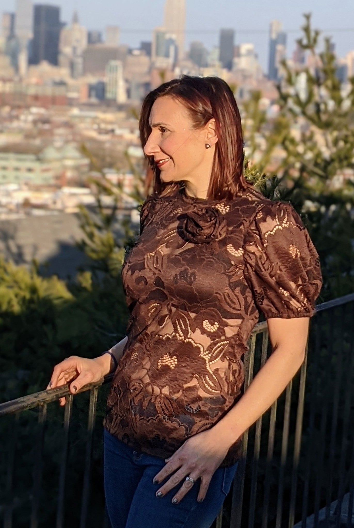 Peony Petals in Green. Stretch Lace Fabric. SL-127-GRN - Boho Fabrics