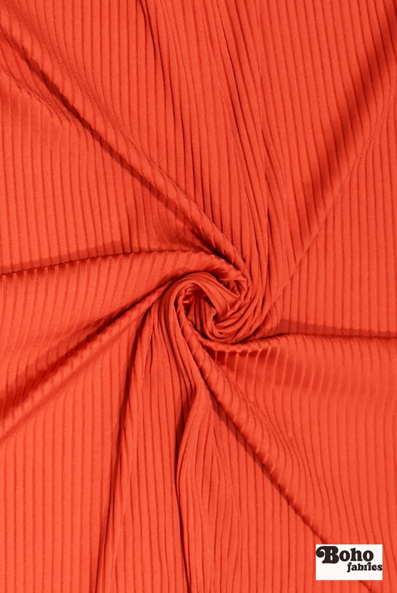 Persimmon, Athletic Rib Knit Fabric - Boho Fabrics - Athletic Knit Fabric