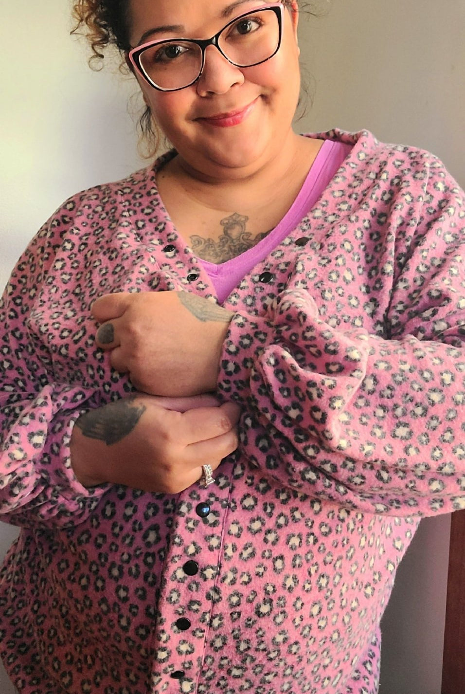 Pink Cheetah, Printed Brushed Sweater Knit Fabric - Boho Fabrics - Sweater Prints, Knit Fabric