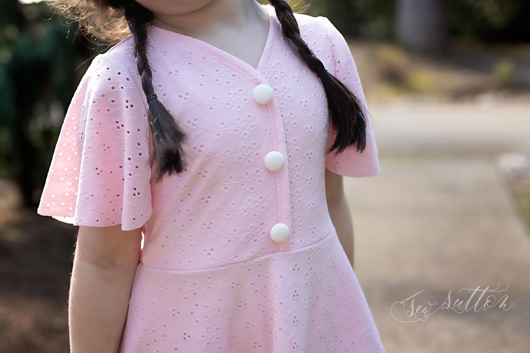 Pink, Eyelet Knit Fabric - Boho Fabrics - Jacquard Knit Fabric