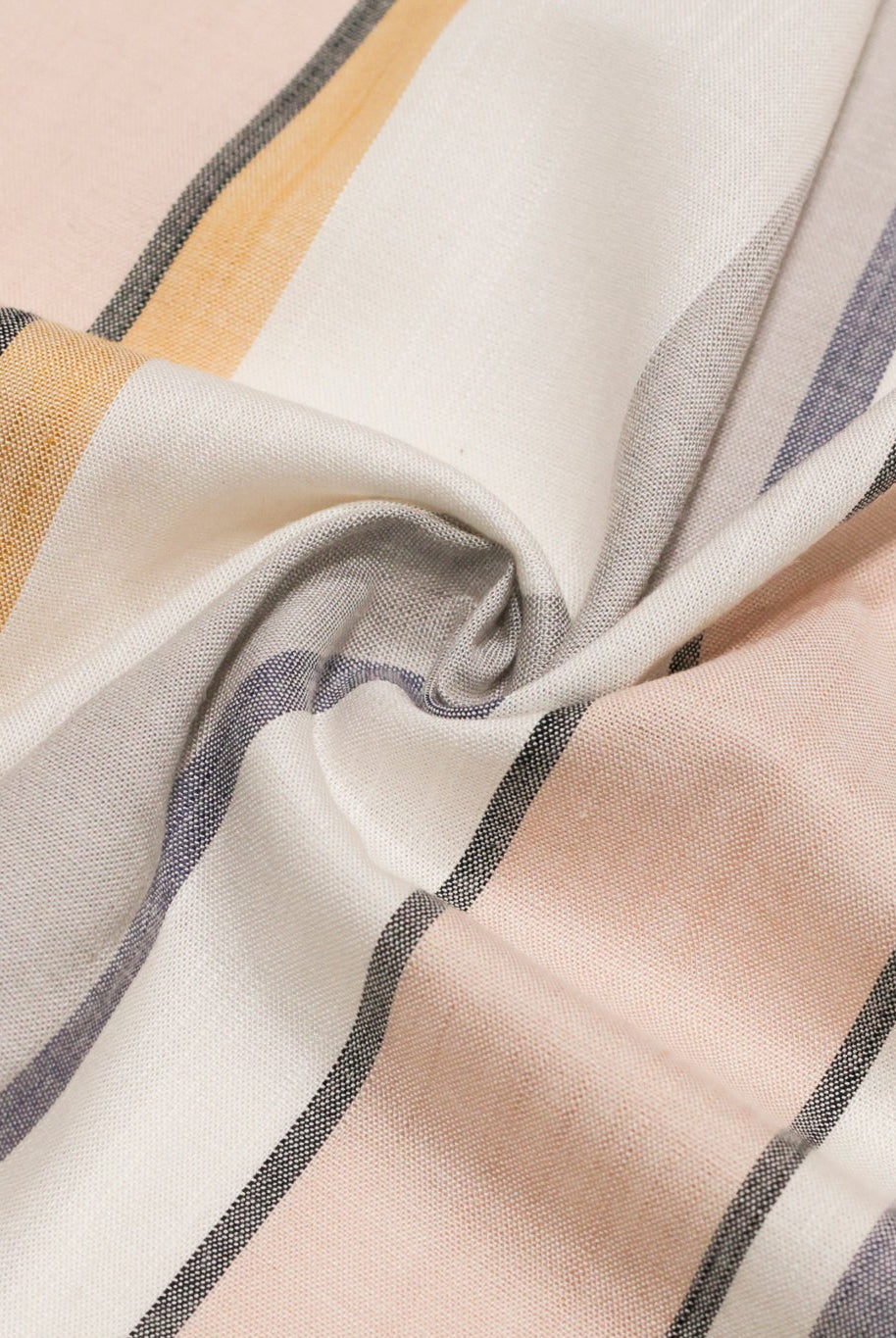 Pink & Gray, Variegated Striped Shirting, Woven Fabric - Boho Fabrics - Shirting, Woven
