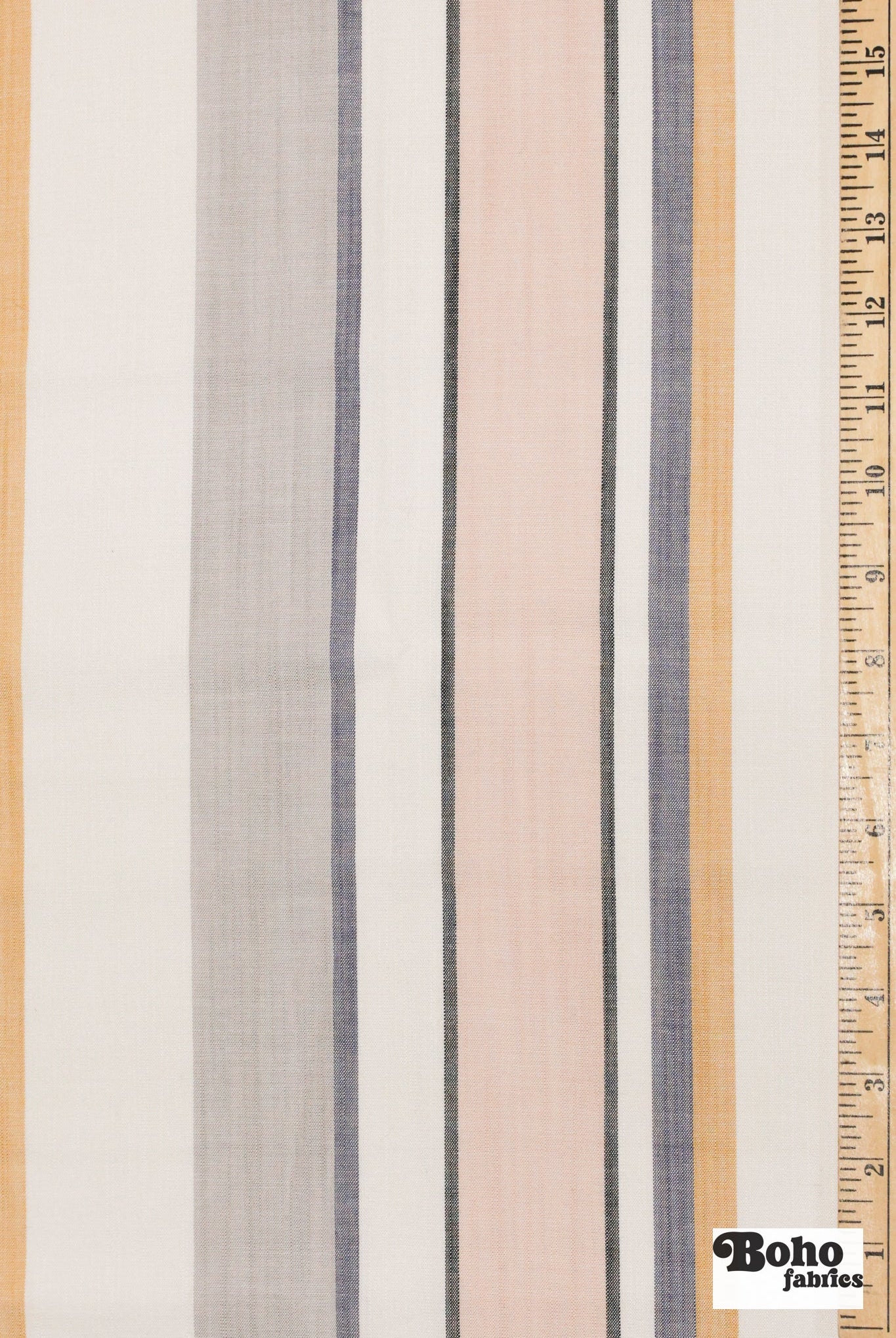 Pink & Gray, Variegated Striped Shirting, Woven Fabric - Boho Fabrics - Shirting, Woven