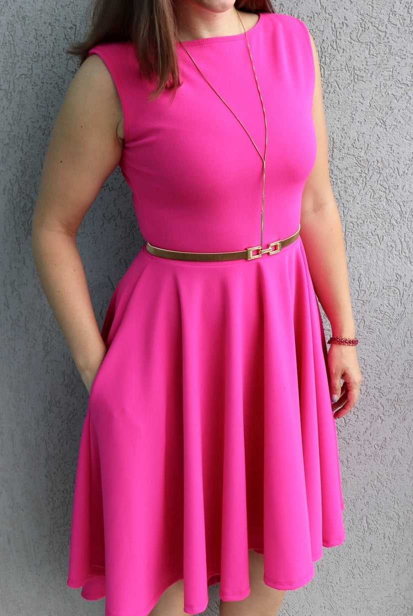 Pink Hottie, Scuba Crepe - Boho Fabrics