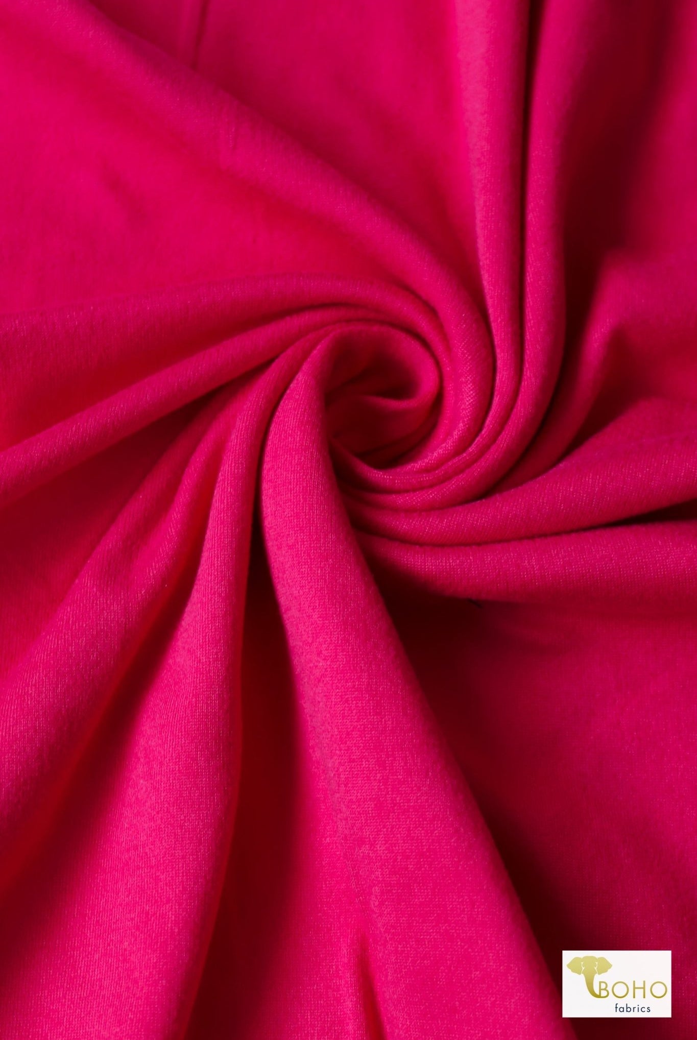 Pink Peacock, Double Brushed Poly Solid - Boho Fabrics