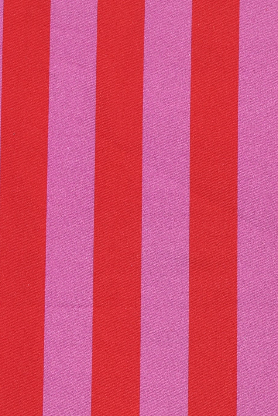 Pink & Red 1 1/8" Striped Cotton Twill Woven Fabric - Boho Fabrics - Twill, Woven