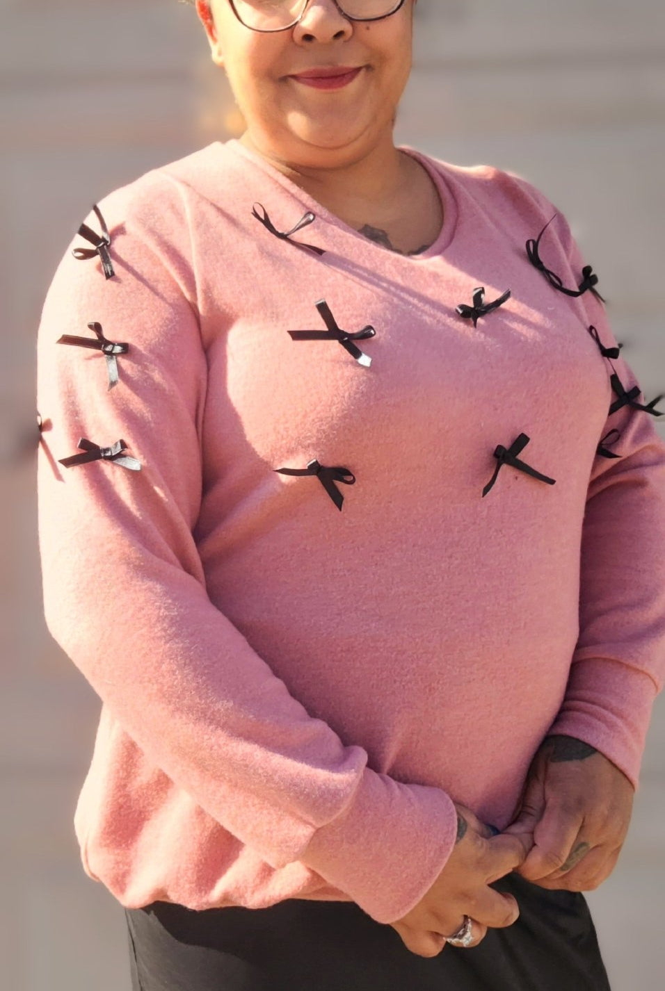 Pink Rosé, Brushed Sweater Knit Fabric - Boho Fabrics - Sweater Solids, Knit Fabric
