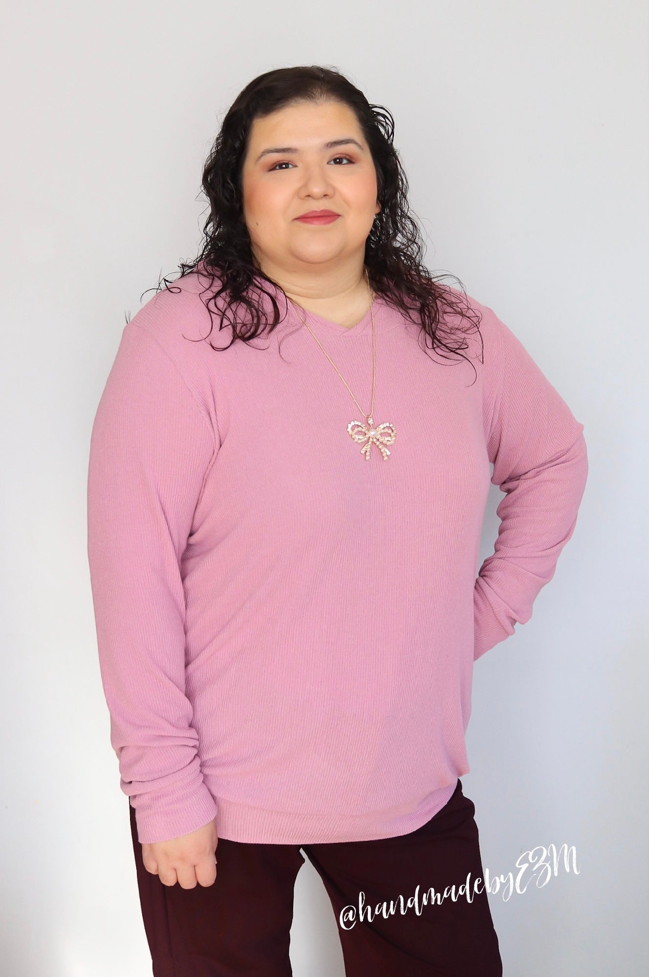 Pink, Solid Rib Knit Fabric - Boho Fabrics - Rib Solid, Knit Fabric