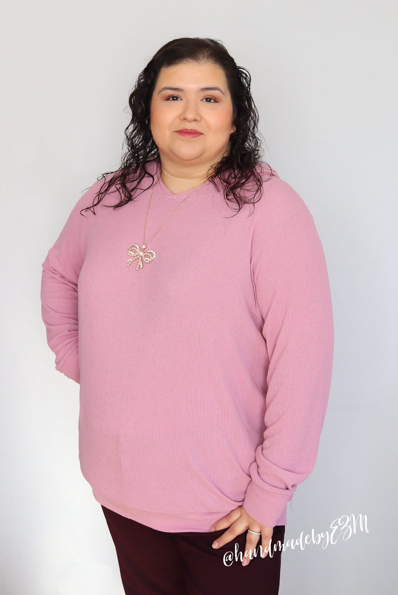 Pink, Solid Rib Knit Fabric - Boho Fabrics - Rib Solid, Knit Fabric