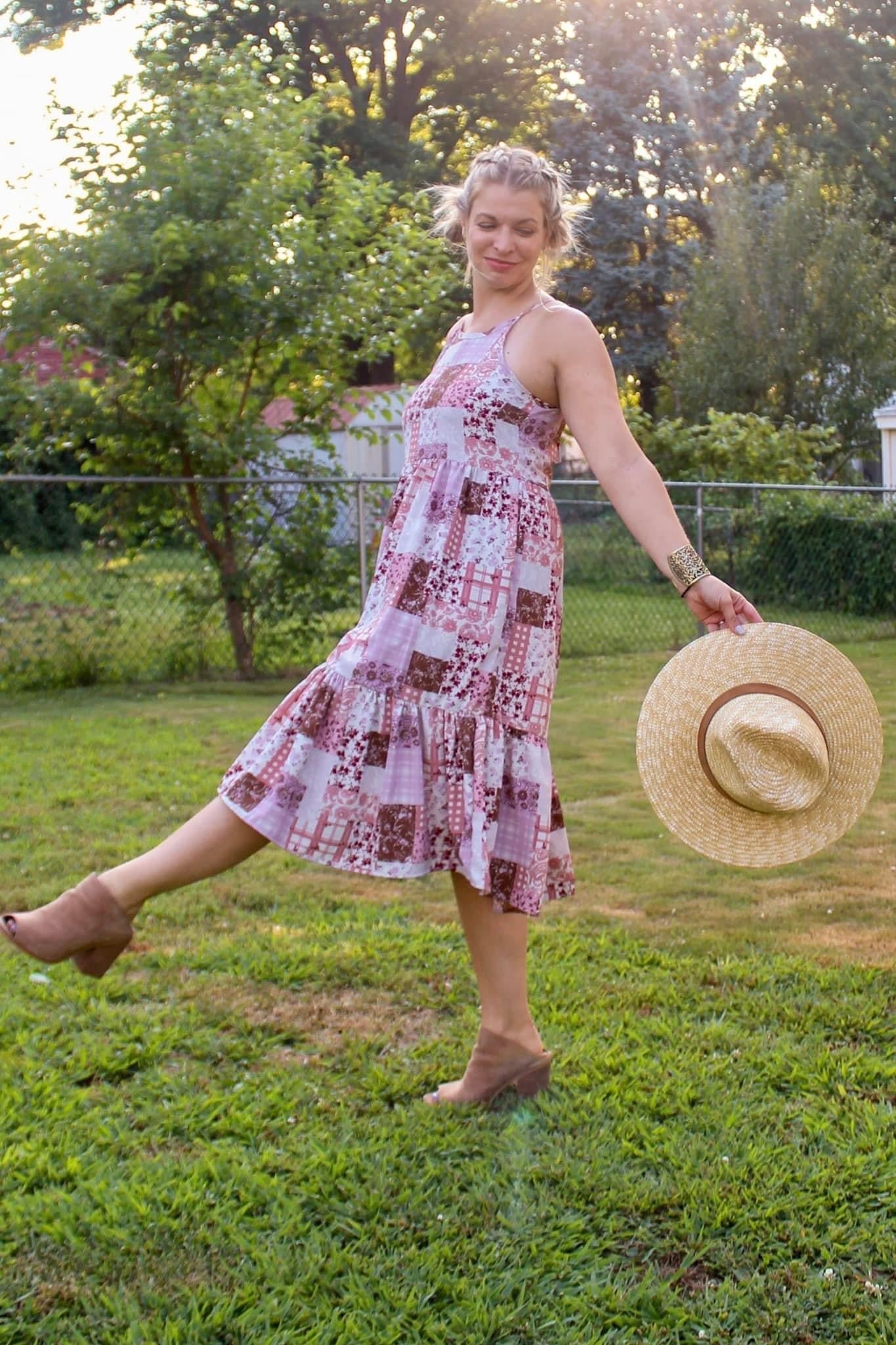 Pink Summer Quilt, Georgette Woven - Boho Fabrics