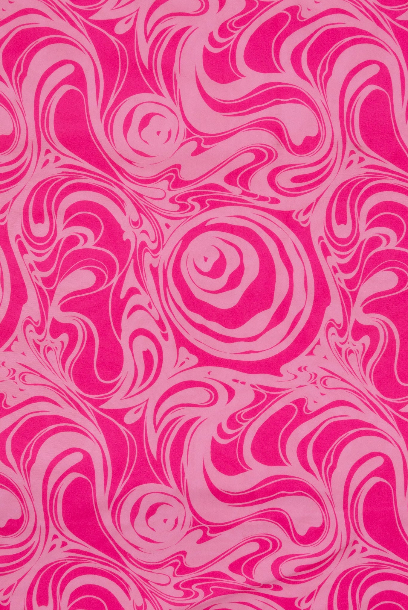 Pink Swirls, Printed Athletic Knit Fabric - Boho Fabrics - Athletic Knit Fabric