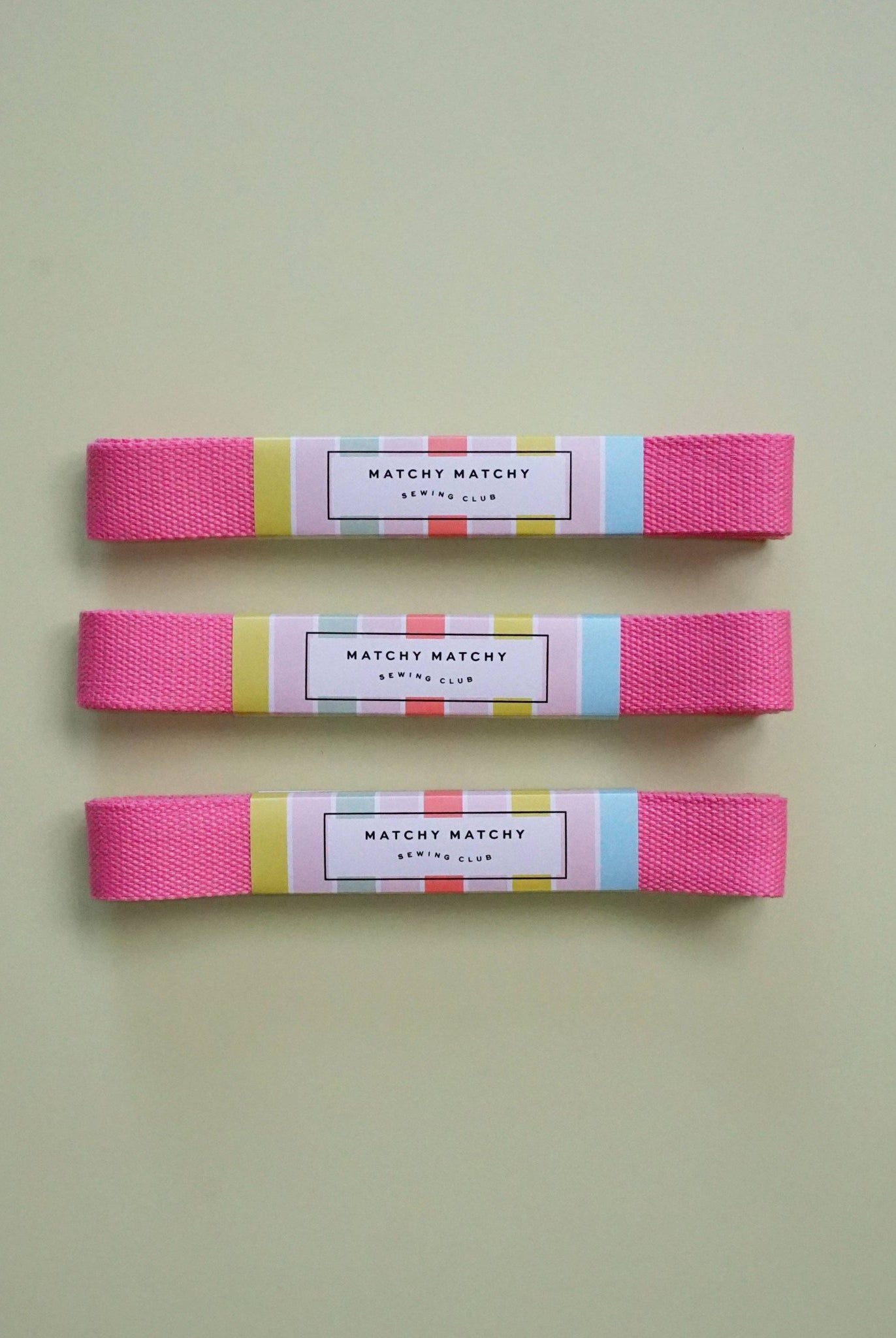 Pink Webbing - Boho Fabrics - Bag Making Supplies
