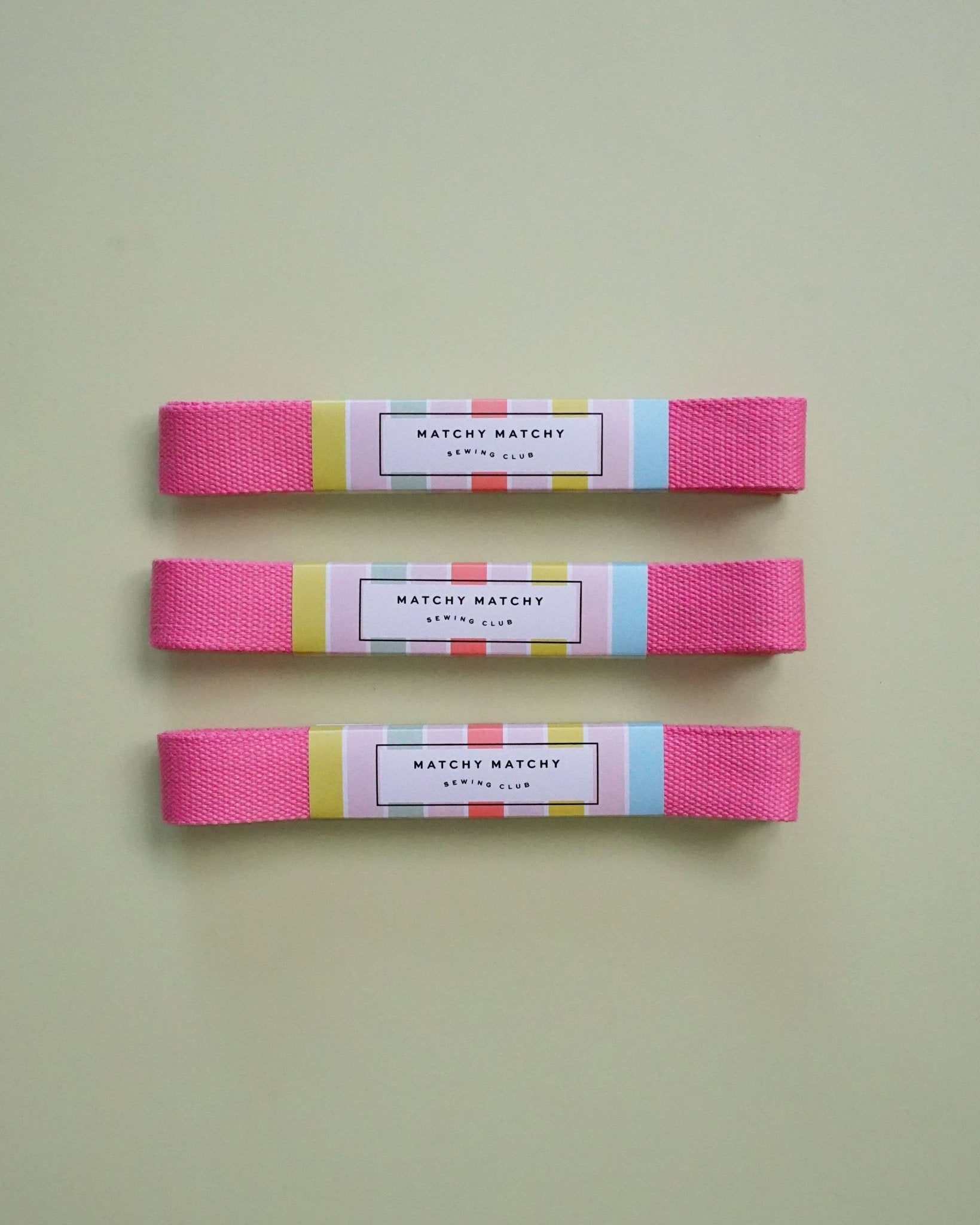 Pink Webbing - Boho Fabrics - Bag Making Supplies