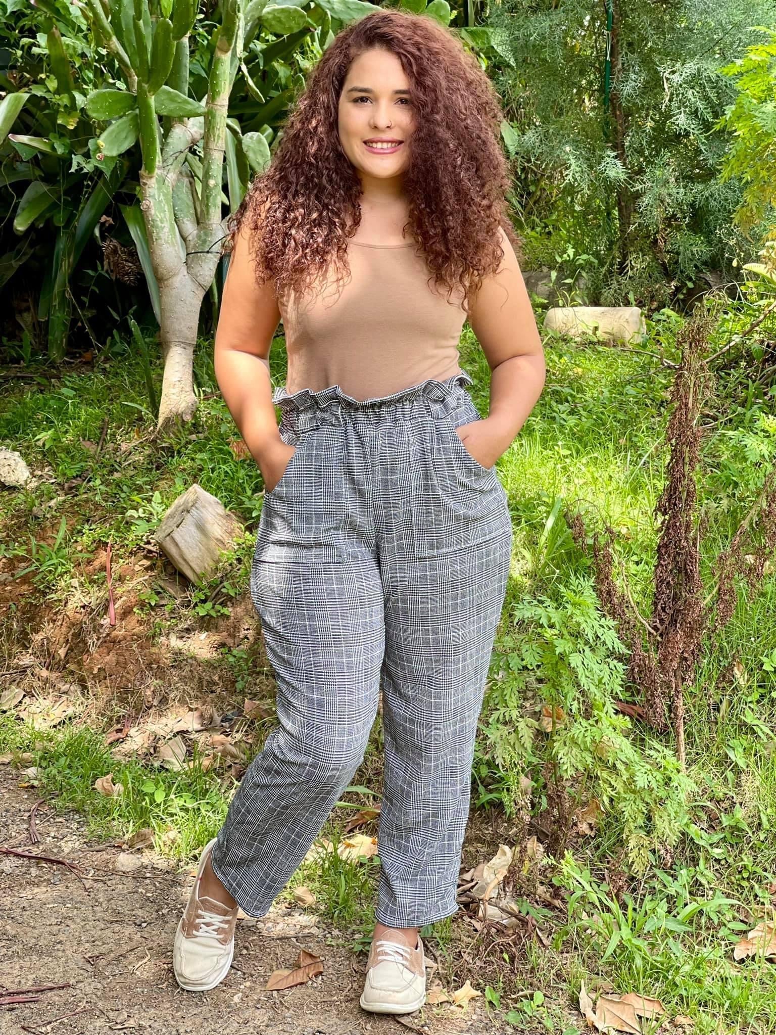 Plaid & Houndstooth, Poly Crepe Knit. - Boho Fabrics