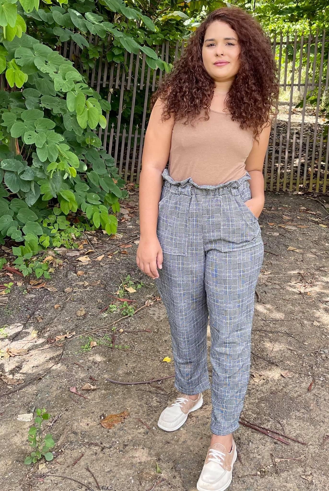 Plaid & Houndstooth, Poly Crepe Knit. - Boho Fabrics