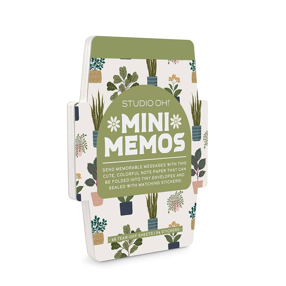 Plant Lover Mini Memo with Stickers - Boho Fabrics -
