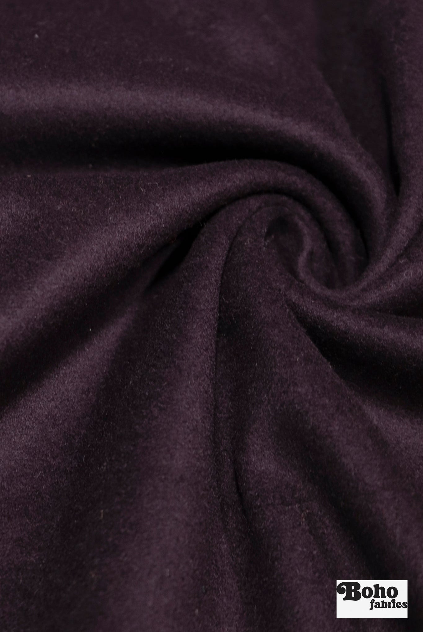 Plum *Soft Kashmir Italian Wool Coating Fabric - Boho Fabrics - Wool Coating, Woven