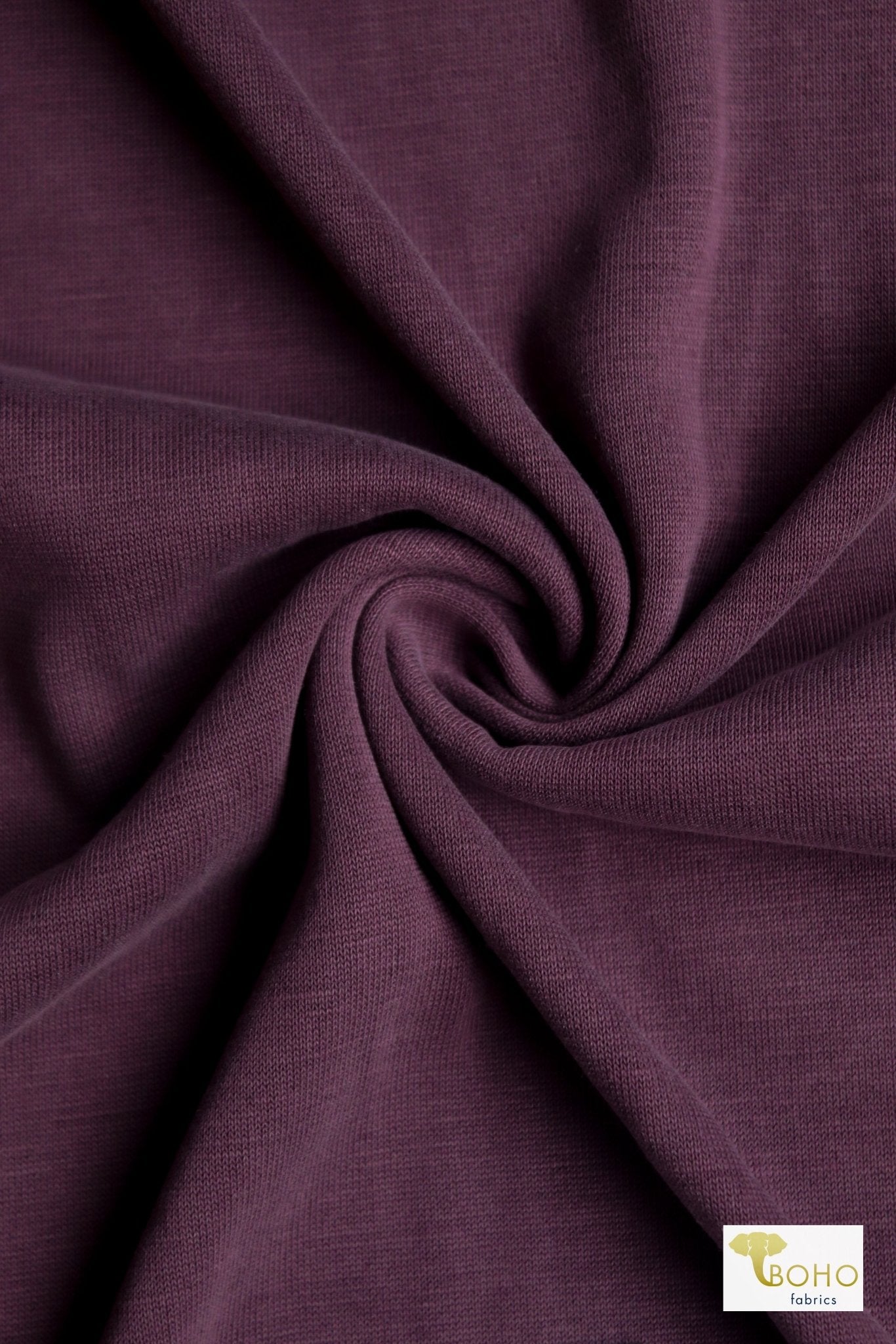 Plum, Solid Cupro Knit Fabric - Boho Fabrics - Cupro, Knit Fabric