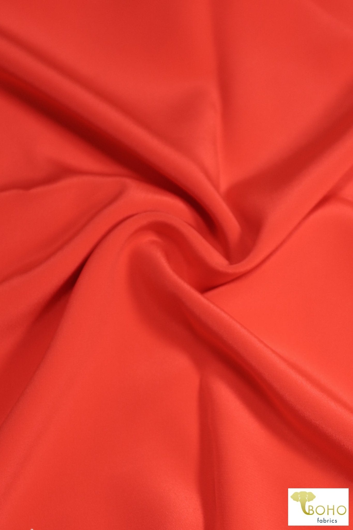 Poinciana Orange. Silk Crepe de Chine Woven Fabric. SILK-112 - Boho Fabrics