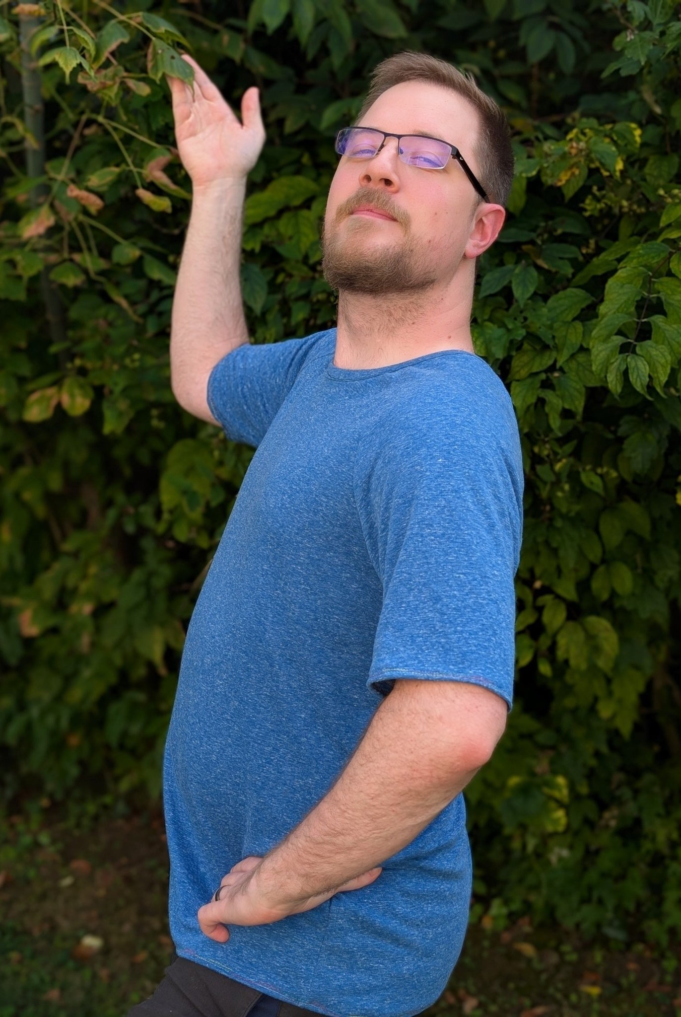 Polartec, Heathered - Blue, Flat Back, Brushed Rib Fabric - Boho Fabrics - Rib Solid, Knit Fabric