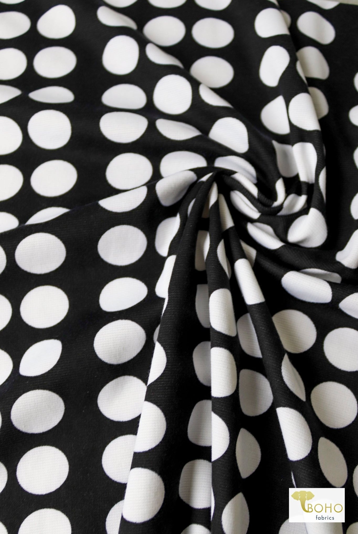 Polka Dot Ponte, Ponte Print Fabric - Boho Fabrics