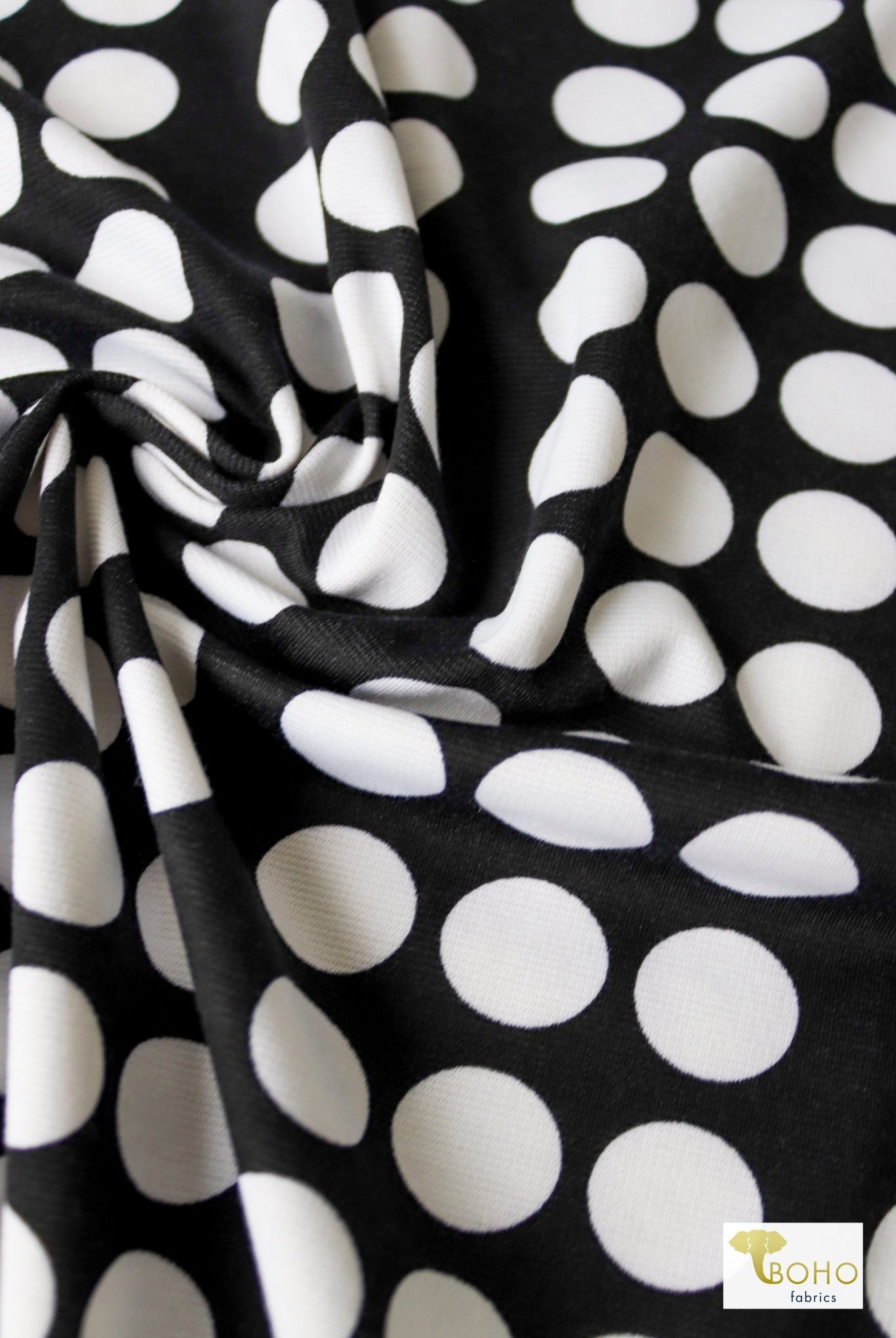 Polka Dot Ponte, Ponte Print Fabric - Boho Fabrics