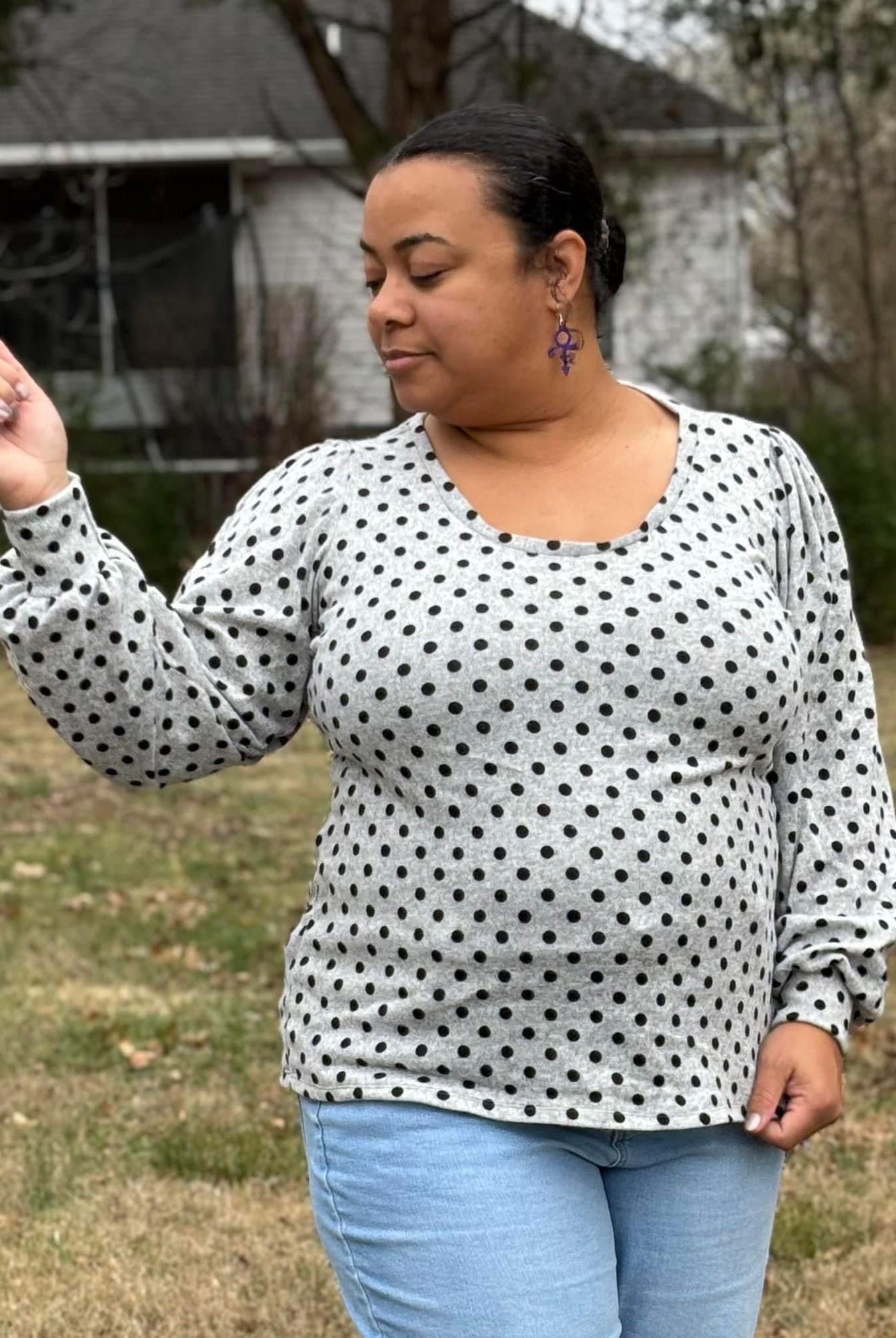 Polka Dot Sweater - Boho Fabrics